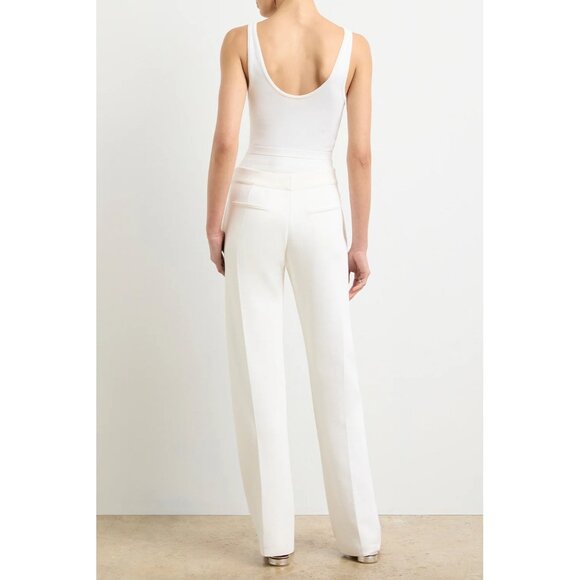 Brandon Maxwell The Julia Belted Knit Tank Top White Size Medium NWT - Picture 4 of 8